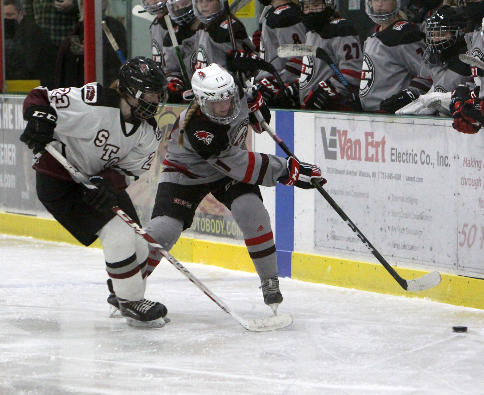 Prep girls hockey state semifinals: Chippewa Falls/Menomonie at Central Wisconsin 2-17-21